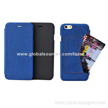 Mobile Phone Cases for iPhone 6, Made of Fabric Material Book Style, Various Models Available